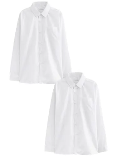 NEXT Langarmhemden 2er-Pack für Jungen, 7 Jahre - Stylische Langarmhemden für Jungen im 2er-Pack, ideal für jeden Anlass und bequem zu tragen.