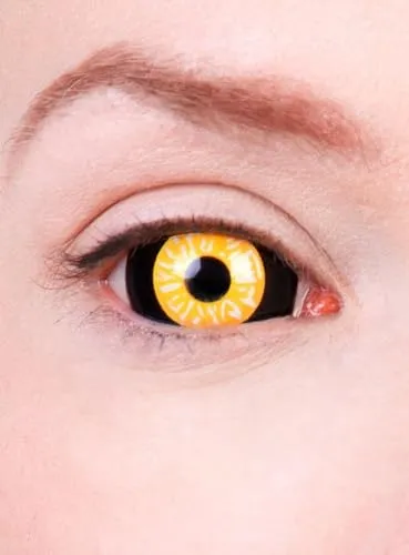 Hasbro Sclera Nachtjäger Monatslinsen 22 mm - Effekt-Kontaktlinsen für Horror-Kostüme: Bedecken das gesamte Auge für verstörende Looks. 6 Monate Tragedauer, ideal für Fasching und Halloween!