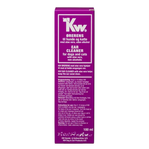 KW Ohrenreiniger mit Aloe Vera für Hunde & Katzen 100 ml Ohrenpflege Reinigung
