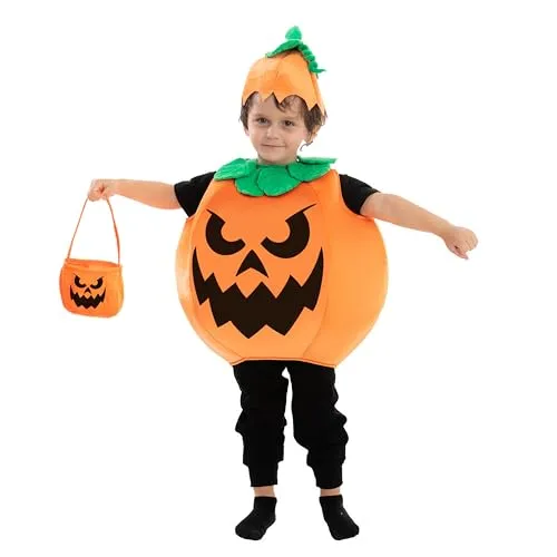 Spooktacular Creations Halloween Child Unisex Wicked Pumpkin Kostüm für Kinder, Halloweem Party (S (5-7 yr))