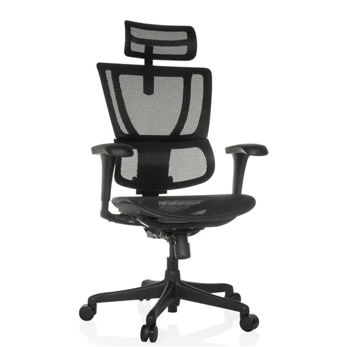 Ergonomischer Bürostuhl ERGOHUMAN SLIM GEN2 - Moderner Drehstuhl aus Netzstoff, optimal für langes Sitzen mit verstellbarer Sitzhöhe von 49-59 cm und max. Belastbarkeit von 120 kg.
