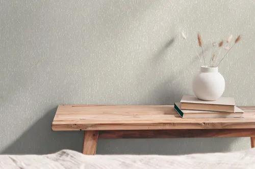 Vliestapete Struktur Muster Gräser Floral Grau Creme Glitzer 79095-1 (2,72€/1qm)