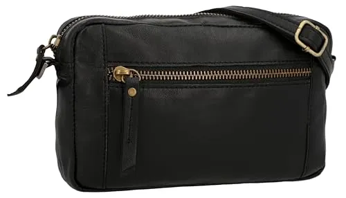 Gusti Leder Umhängetasche Dominic - Umhängetasche aus weichem Rindsleder im angesagten Vintagelook, ideal für casual-sportive Outfits und mit ausreichend Platz für Smartphone und Geldbörse.