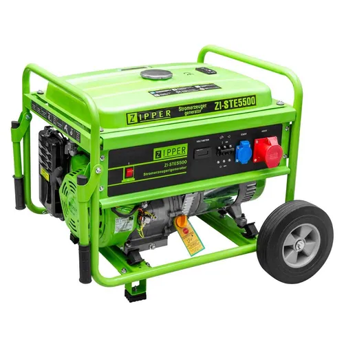 Zipper Stromerzeuger ZI-STE5500 - Leistungsstarker Notstromgenerator - Stromaggregate für Baustellen und Erholung, mit Nennleistung bis 6.000W und einer Tank-Kapazität von über 15l für lange Betriebszeiten.