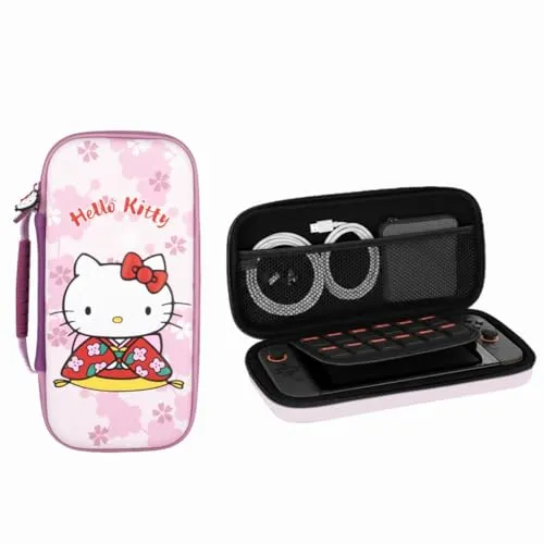 Konix Hello Kitty Schutzhülle und Tragetasche für Nintendo Switch, Switch OLED und Switch 2
