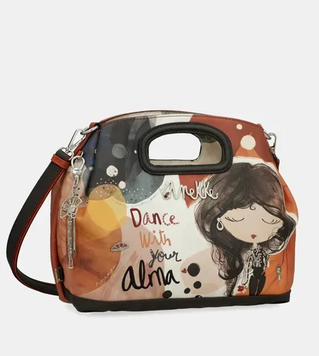 Anekke Kurze Henkeltasche - Spanisch inspiriertes Design - Damentasche mit verstellbarem Schulterriemen, gefüttertem Interieur und einzigartigen künstlerischen Details. Vielseitig und ideal für jeden Anlass!