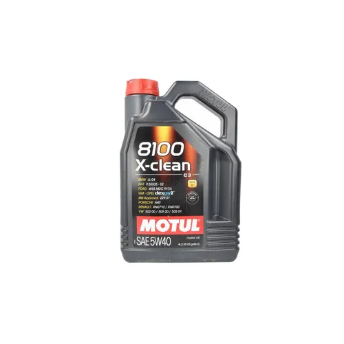 Motoröl MOTUL 8100 X-Clean 5W40 C3 4L - Hochleistungsmotoröl für optimale Motorleistung, geeignet für viele Fahrzeugmarken, ACEA C3, 4 Liter, schützt vor Ablagerungen und verlängert die Lebensdauer Ihres Motors.