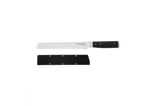 KitchenAid Gourmet Brotmesser, 20 cm - Präzise Schneidekraft - Brotmesser aus hochwertigem japanischen Kohlenstoffstahl mit scharfen Serrationen für müheloses Schneiden von Brot und Fleisch. Ergonomischer Griff für sicheren Halt.