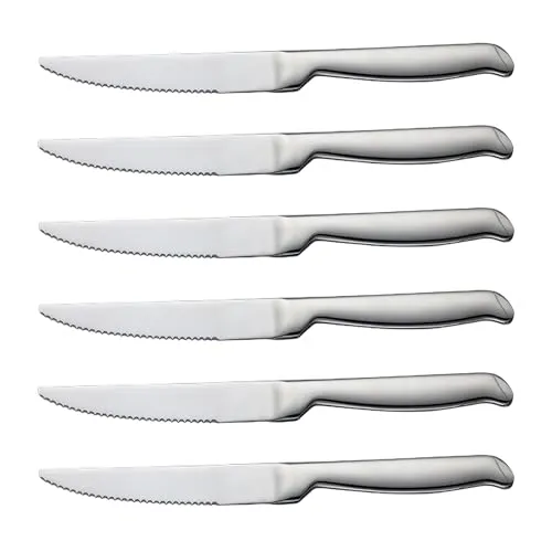 BTCLASSIC Steakmesser-Set, 6-teilig, Wellenschliff