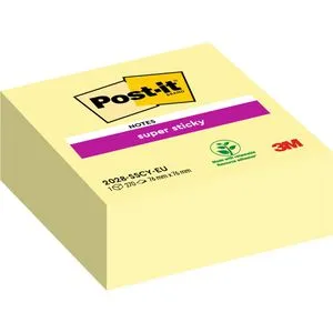 Post-it Haftnotizen Super Sticky Würfel, gelb, 76 x 76mm, selbstklebend, 270 Blatt