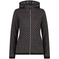 CMP Woman Jacket FIX Hood antracite-pesca-b.co (14YP) 42 - Outdoor Freizeitjacke für Damen, winddicht und isolierend, ideal für wechselhaftes Wetter mit praktischem Frontreißverschluss und zwei Seitentaschen.