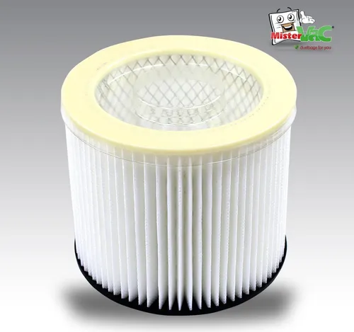 MisterVac Lamellenfilter Ersatzfilter kompatibel mit Kraft K-402 D Nass-/ Trockensauger;Art:25196979