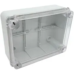 ARLI SET: Abzweigdose IP67 Sichttür 190 x 145 x 80 mm Aufputz Feuchtraumdose transparent Deckel