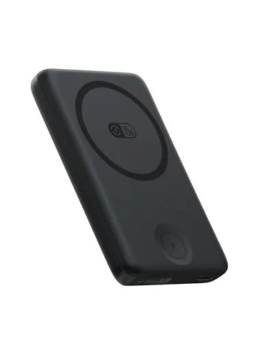 Baseus 2 in 1 Magsafe Powerbank 10000mAh 27W Dual Magnetic Rings, Magnetische Power Bank USB C Wireless Power Bank Kompatibel mit iPhone 12-17 Series, Apple Watch Series 1-11, Ultra and SE, AirPods