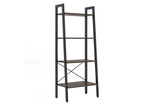 COSTWAY Bücherregal, stehend, 4 Ebenen, Metallrahmen, Kippsicherungen, 138cm