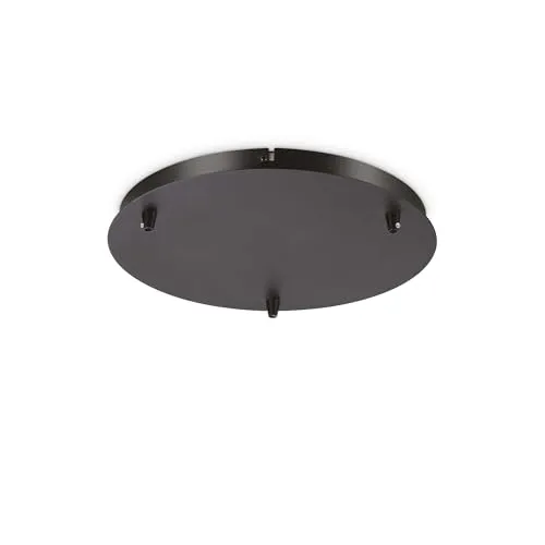 Ideal Lux Baldachin Ø 30cm, 3-fach, schwarz von Ideal Lux