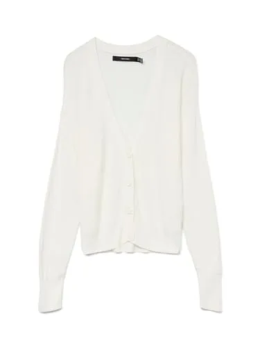 VERO MODA VMNEWLEXSUN LS Short V-Neck Strickjacke - Strickjacke für Damen, leicht und vielseitig, ideal zum Layering oder solo, mit V-Ausschnitt und langen Ärmeln für einen eleganten Look.