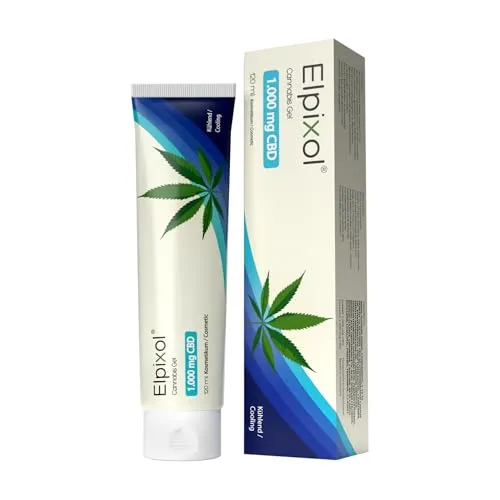 Elpixol Kühlende CBD Creme - Cannabis Salbe mit 1000mg CBD und Menthol – Kühlgel entspannt müde Muskeln und erfrischt strapazierte Haut - Pflegende Salbe nach Sport & hoher Belastung (120ml)