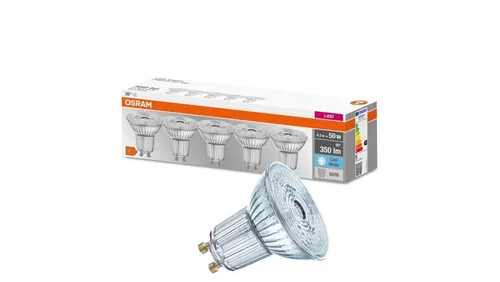 5PAK Żarówka LED GU10 4,3W = 50W 350lm 4000K Neutralna 36 OSRAM Base