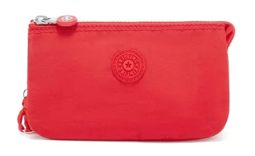 Kipling Creativity L Geldbörse - Red Rouge - Damen-Geldbörse mit wasserabweisendem Material, Hauptfach mit Reißverschluss und praktischem Affen-Schlüsselanhänger für zusätzlichen Style.