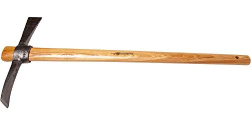 Wurzelhacke mit Eschenstiel - Gartenwerkzeuge, 1,5 kg Wurzelhacke mit 90 cm langem Eschenstiel für müheloses Entfernen von Wurzeln und Unkraut.