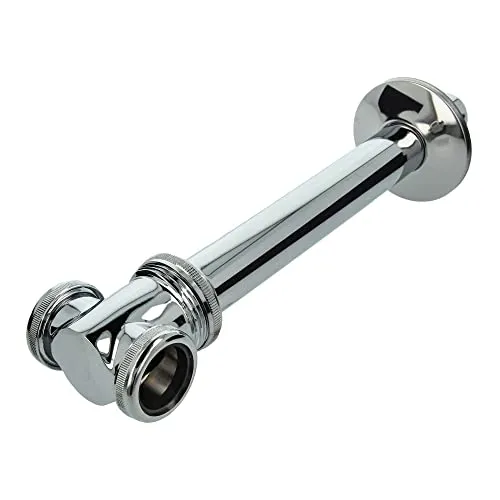 tecuro Siphon Ablauf T-Stück Ø 32 mm - Doppelwaschbecken Messing verchromt - Siphons für Doppelwaschbecken, robustes und kürzbares Messing-Wandrohr mit Überwurfmuttern für eine zuverlässige Abdichtung.