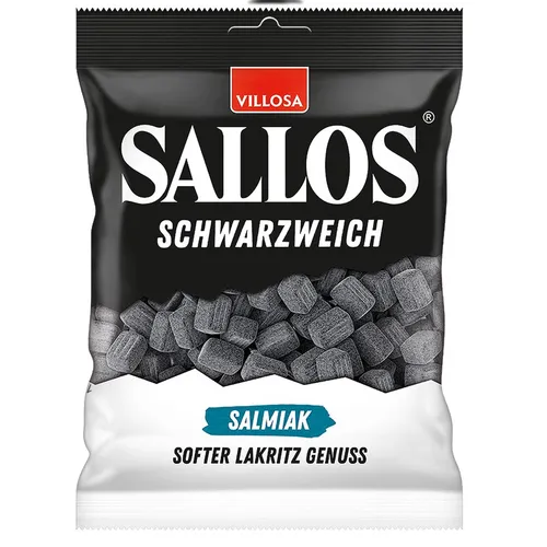 Sallos Schwarzweich Salmiak, Lakritz, 200g Beutel 5,65€/1kg