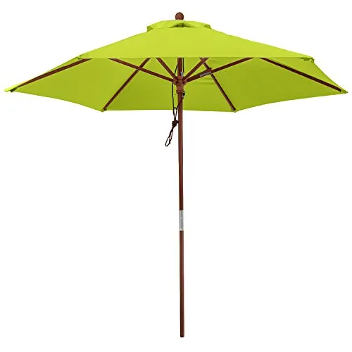 anndora Sonnenschirm Balkon 2,5 m rund - Apfelgrün, wasserabweisend - Sonnenschirm 2,5 m rund, ideal für Balkone. Hochwertiges Hartholz und wasserabweisendes Polyester mit UV-Schutz bis 97,5%. Einfach zu öffnen und witterungsbeständig, perfekt für sonnige Tage!