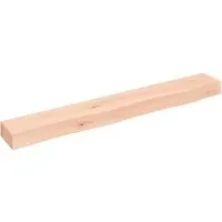 vidaXL Wandregal aus Massivholz Eiche 80x10x6 cm - Regal aus unbehandeltem Massivholz, ideal für dekorative Akzente und Platzsparlösungen in jedem Raum.