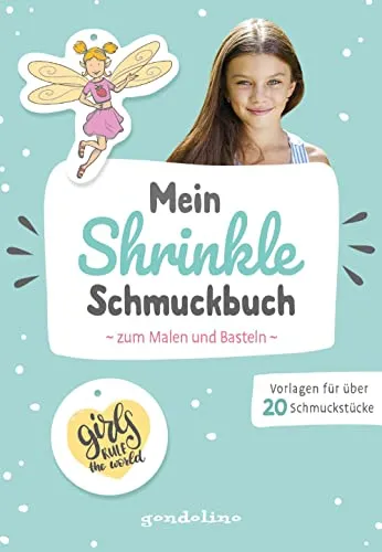 Mein Shrinkle Schmuckbuch zum Malen und Basteln (mint): Do-It-Yourself Bastelbuch für kreative Kinder ab 5 Jahren