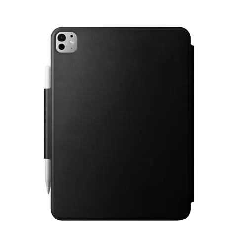 NOMAD Modern Leather Folio für iPad Pro 11 (2024) - Tablet-PC-Zubehör mit robuster Echtlederhülle und Glasfaser-Rahmen. Magnetischer Verschluss für smarte Weck- und Schlaf-Funktion sowie Kickstand-Modus für bequemes Arbeiten.