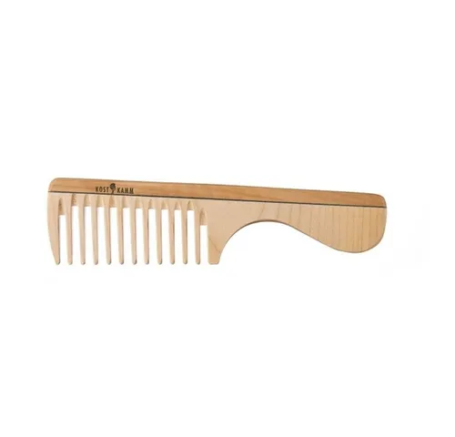 Kost Kamm Haarkamm Griffkamm - 19cm - Hochwertiger Holzgriffkamm, ideal für mittellanges bis langes Haar, sorgt für sanftes Entwirren und verleiht Glanz.