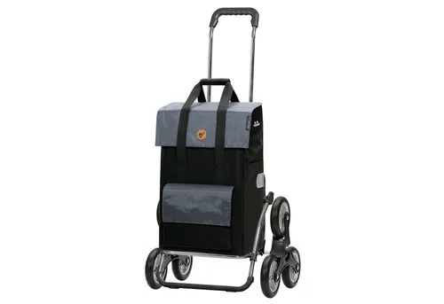 Andersen Einkaufstrolley Trepp. Royal Steel Shopper Vektor grau, Thermofach 15 Liter, klappbar, belastbar bis 60kg, wasserabweisend