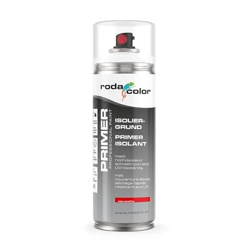 Isoliergrundierung weiss Sprühlack - 400ml Spraydose - Zur Absperrung von Schimmel, Wasserflecken, Nikotin, Teer, Bitumen - Spezial Grundierung - Innen und Aussenbereich ideal für Decken und Wände
