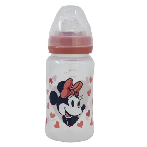 Disney Minnie Babyflasche 240 ml Weithalsflasche mit Silikon-Sauger
