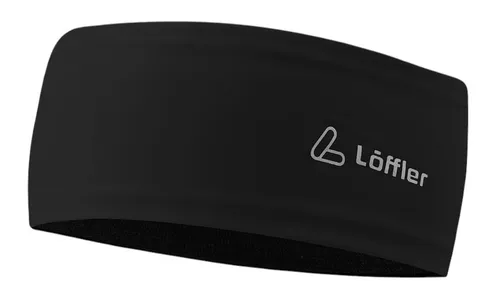 Löffler Mono Headband black (990) OS - Komfort für aktive Herren - Langlauf Mützen und Stirnbänder für Erwachsene, das Mono Headband bietet hervorragende Wärmeisolierung, schnelltrocknendes Material und integrierte Reflektoren für mehr Sicherheit beim Skifahren.
