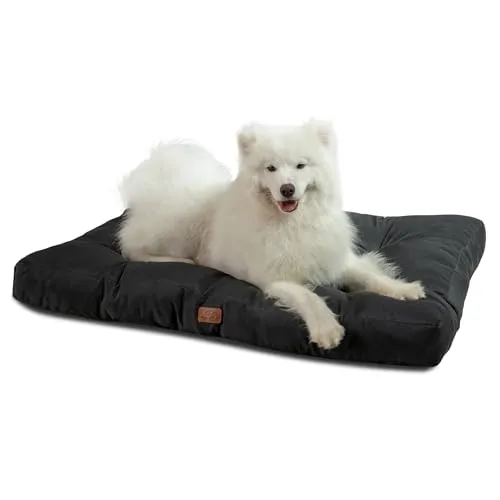 BEDSURE Hundekissen große Hunde waschbar - 111x89cm hundematratze XXL für große, mittelgroße Hunde Outdoor gepolstert Hundematte tiefschwarz in 10cm Höhe, groß XL Hundebett für Haustiere