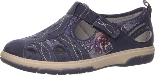 Jana Slipper Damen blau Gr. 41 - Bequem und stilvoll - Der Jana Slipper in Denim-Blau kombiniert modisches Design mit praktischem Klettverschluss für einfaches An- und Ausziehen. Ideal für den Alltag, bietet er hohen Tragekomfort und sicheren Halt.