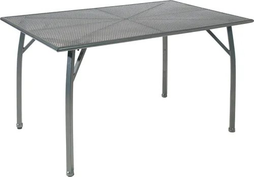 greemotion Tisch Toulouse - Witterungsbeständiger Gartentisch - Esstisch für 4-6 Personen, ideal für Garten oder Terrasse. Mit höhenverstellbarem Fuß für sicheren Stand auch auf unebenem Boden. Pflegeleicht und aus kunststoffummanteltem Stahl.