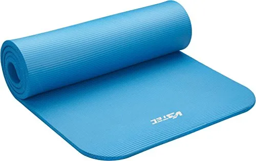 V3Tec Fitness Gymnastikmatte 190 blau - Sportmatten für Zuhause oder unterwegs, mit abgerundeten Rändern und praktischen Trageriemen. Ideal für dein Workout, Maße: 190 x 100 x 1,5 cm.