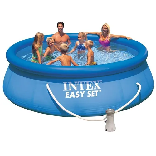 Intex Easy Set Pool Set 366 cm, blau - Swimmingpool mit 5,62 L Wasserkapazität, ideal für Familie und Freunde – einfach aufzubauen und perfekt für den Sommer!