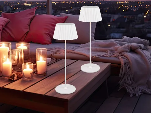 2er SET LED Akku Tischlampen