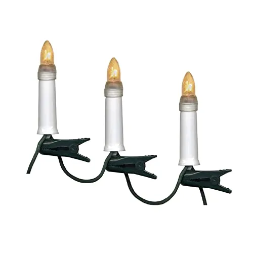 MARELIDA Kerzenlichterkette mit 25 Baumkerzen E10, 12m für Außen