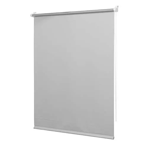 Ventanara® Verdunkelungsrollo ohne Bohren Klemmfix Thermorollo Hellgrau inklusive Klemmträgern 40 x 150 cm