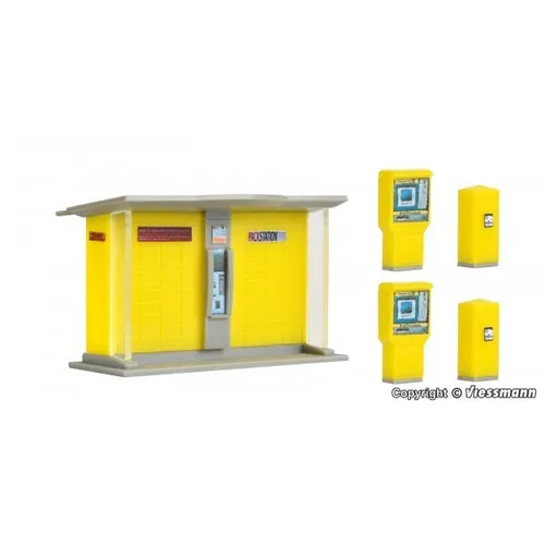 Vollmer 43777 H0 DHL Packstation mit Briefkästen und Briefmarkenautomaten