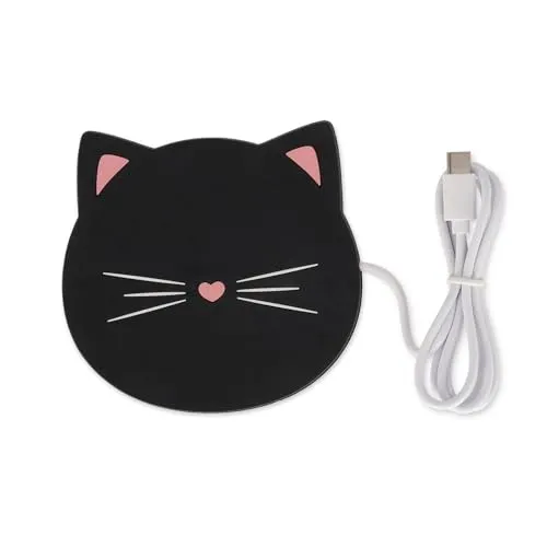 Legami – Tassenwärmer, Warm it up, Kitty, Type-C-Anschluss, 10 x 10 cm, aus Vinyl, ideal für Tassen und Gläser mit flachem Boden