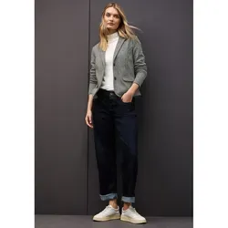 STREET ONE Jackenblazer meliert schwarz 40 EU - Business-Mode mit klassischem Reverskragen, elastischem Material für hohen Tragekomfort und pflegeleichte Pflege. Ideal für stilvolle Auftritte im Büro.