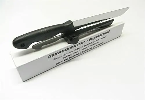 Brotmesser (Allzweckmesser) schwarz - Superscharf - Nr. 35011