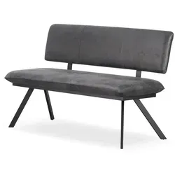 B&D home Sitzbank JUNA – Gepolstert mit Rückenlehne in schwarz von B&D home