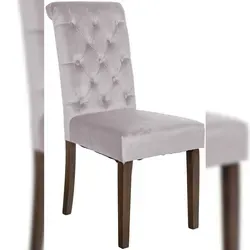 CLP Esszimmerstuhl Lisburn I Samt I Chesterfield Design - Eleganter Esszimmerstuhl im Chesterfield Design mit dick gepolstertem Samtbezug für höchsten Komfort. Ideal für stilvolle Essbereiche und pflegeleicht.